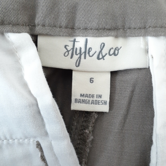 Style & Co Chino Shorts Taupe Mid Rise 695 - Picture 3 of 5